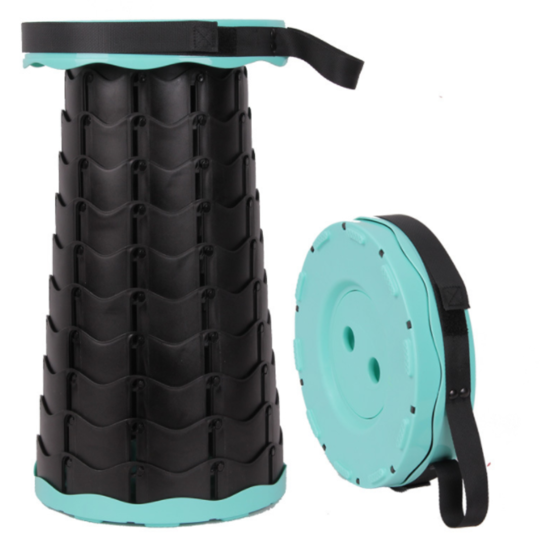 house & garden : Foldable stool with 4 seat heights in Mixed colors Cyan van Vandaliamo