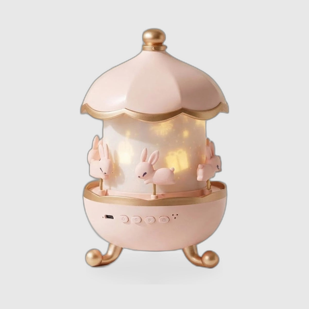 Star Projector Night Light – Enchanted Carousel Design with Music