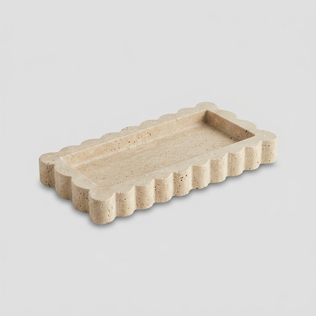 ScallopTray Marble Decorative Tray