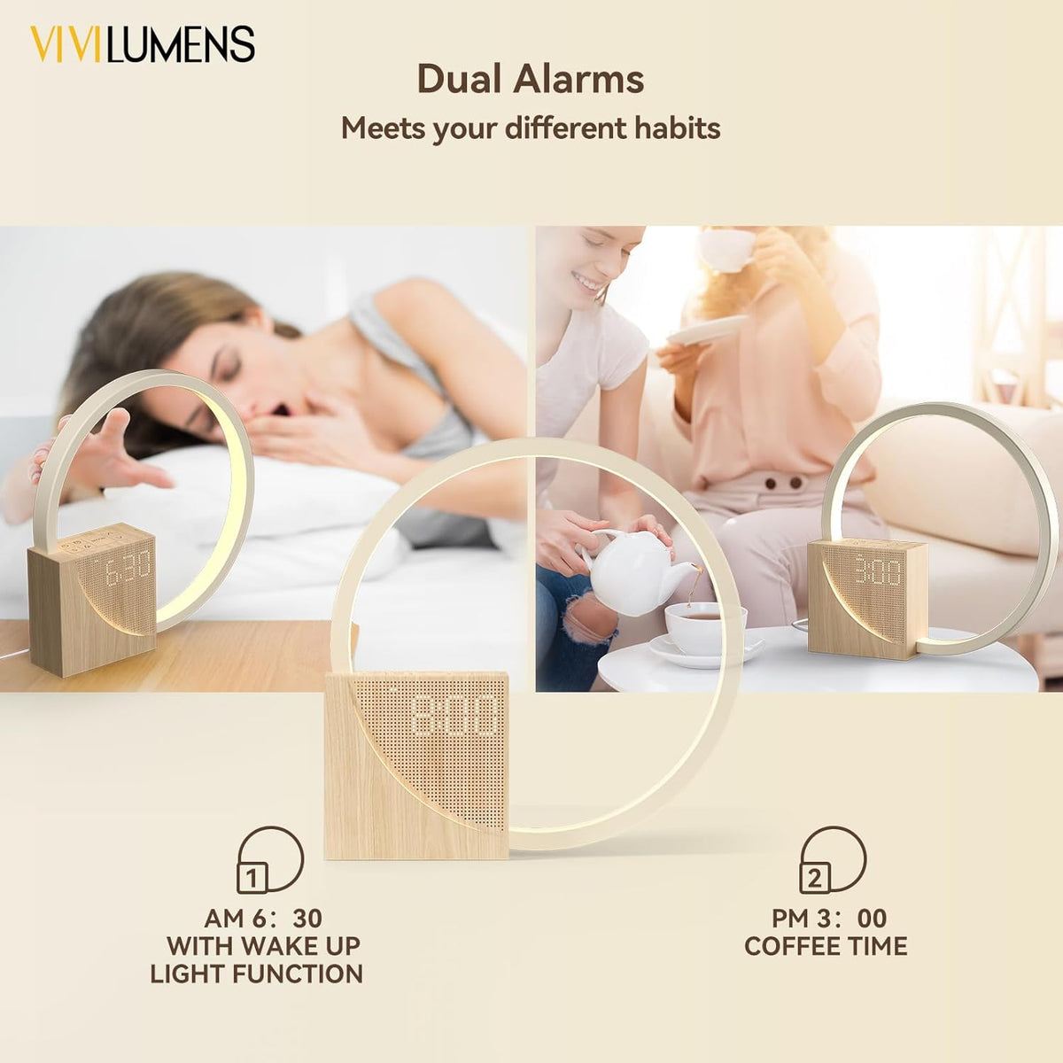 Sunrise Alarm Clock : Sunrise Alarm Clock – Wake-Up Light with Wireless Charging in van Vandaliamo