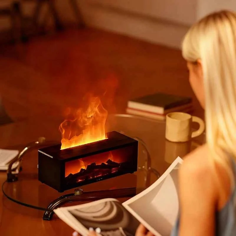 Home Decor : HearthGlow Flame Humidifier – Cozy Fire Effect Diffuser in van Vanda Liamo