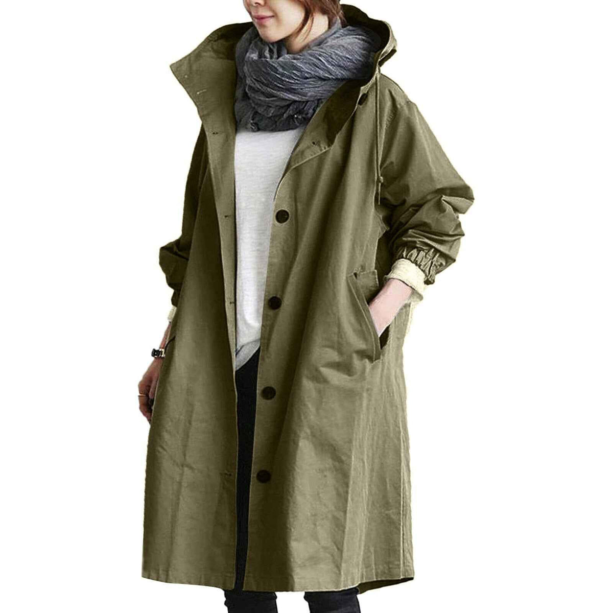 Fashion : Women's Waterproof Trenchcoat with Long Fit in van Vanda Liamo