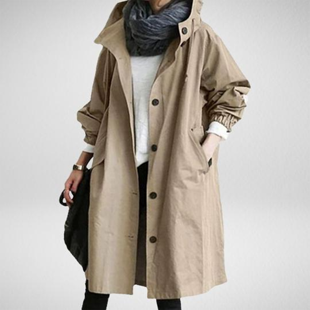 Fashion : Women's Waterproof Trenchcoat with Long Fit in van Vanda Liamo