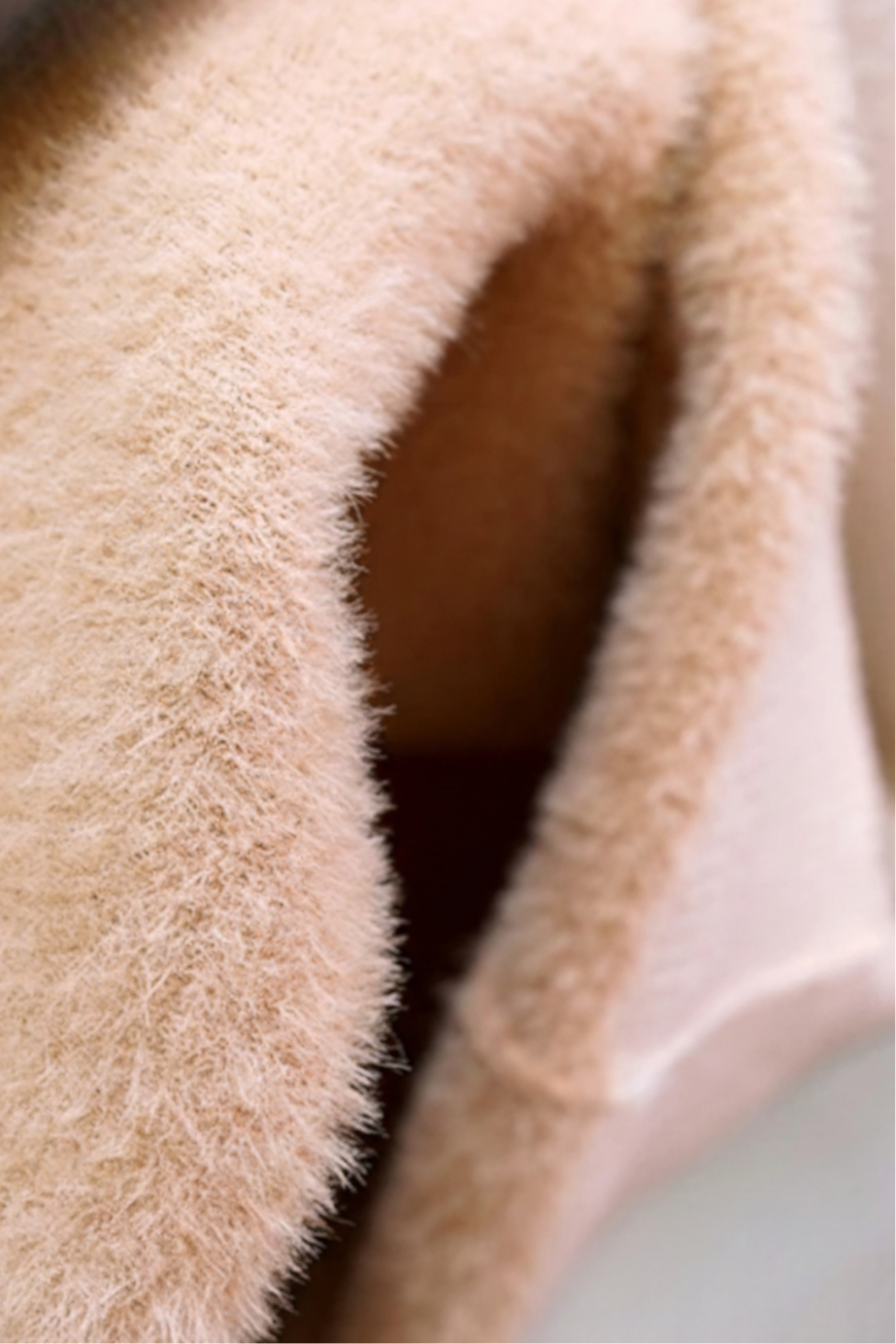Women's Sweaters : Beige Fleece Lined Thermal Turtleneck Sweater in van Vanda Liamo