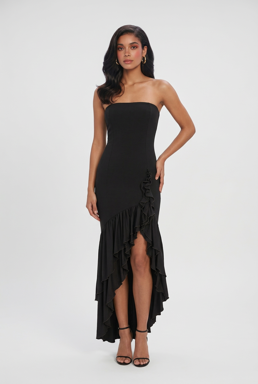 Women’s Dresses : Black Sleeveless Maxi Dress for Women – Classic Vacation Long Dress in van Vanda Liamo