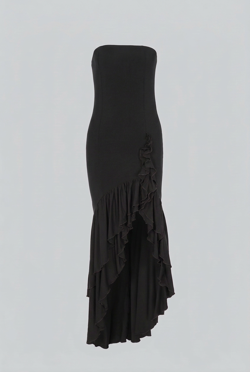 Women’s Dresses : Black Sleeveless Maxi Dress for Women – Classic Vacation Long Dress in Black van Vanda Liamo