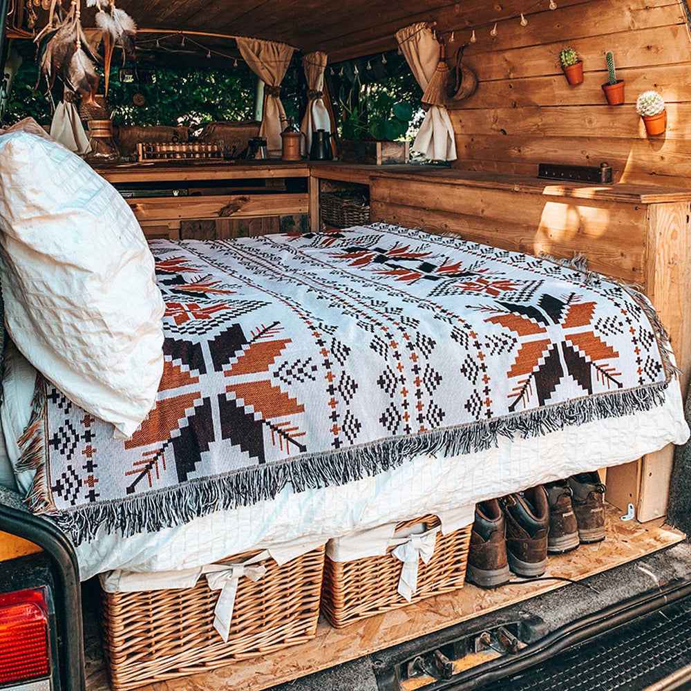 house & garden : Boho Picnic Blanket in van Vandaliamo