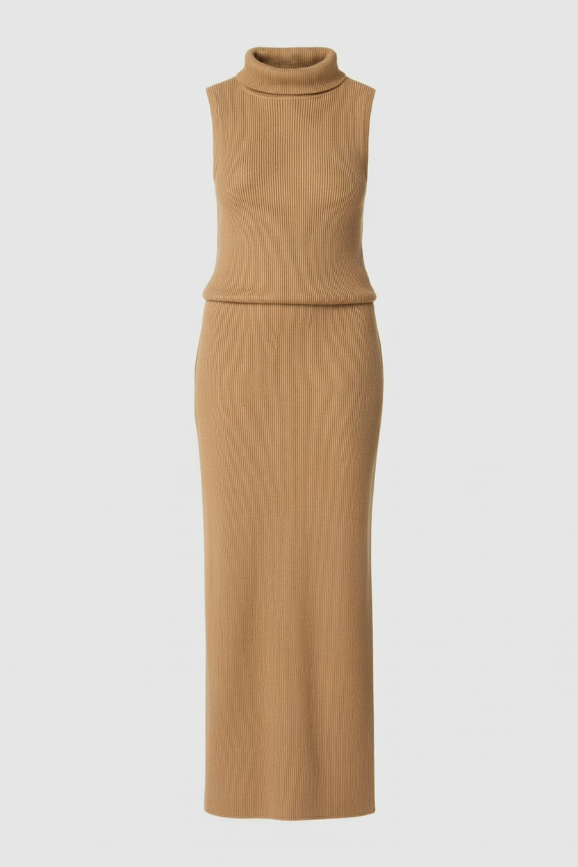 Women's Set : Women's Brown Knit Skirt & Top Set - High-Quality in Brown One Size van Vanda Liamo