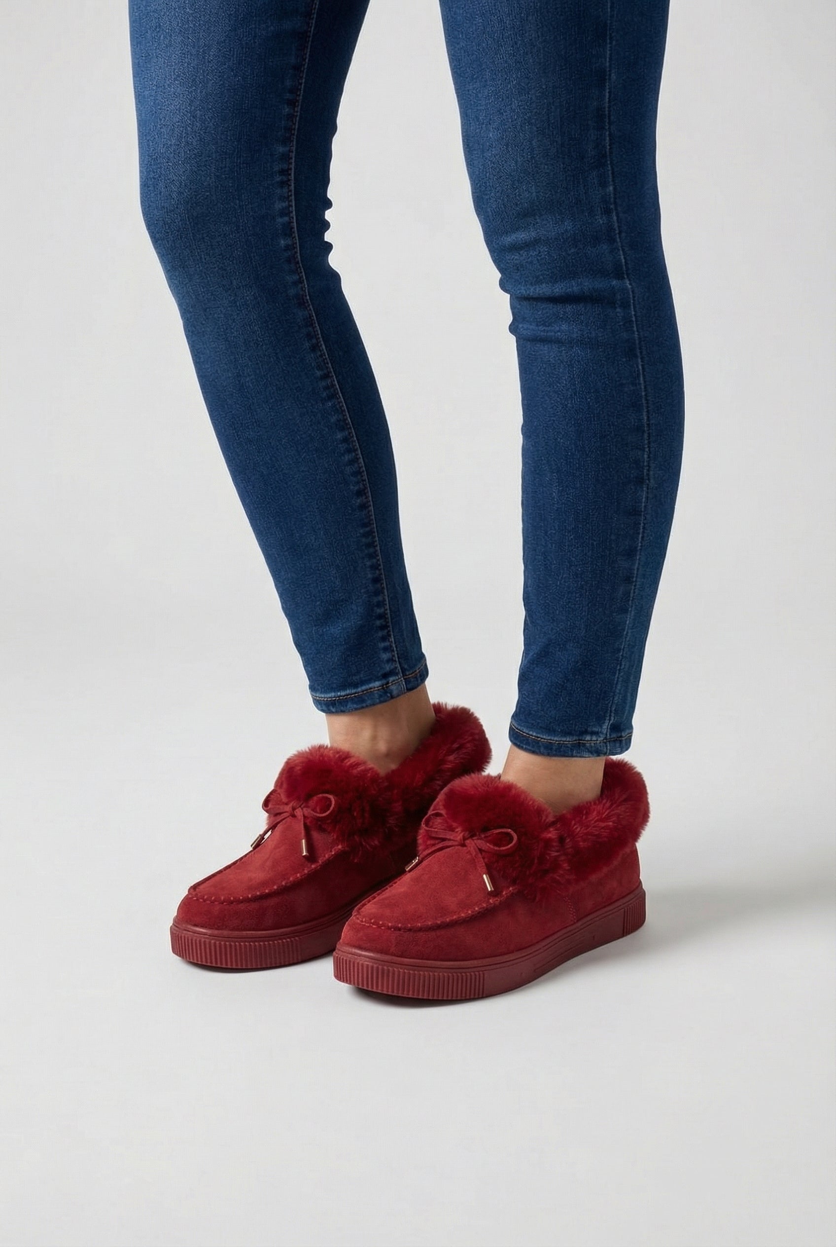 Women’s Snow Boots : Burgundy Winter Boots for Women in van Vanda Liamo