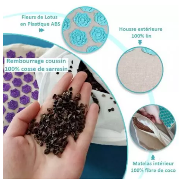 Wellness : Acupressure Mat & Pillow Set - 5500 Pressure Points in van Vandaliamo