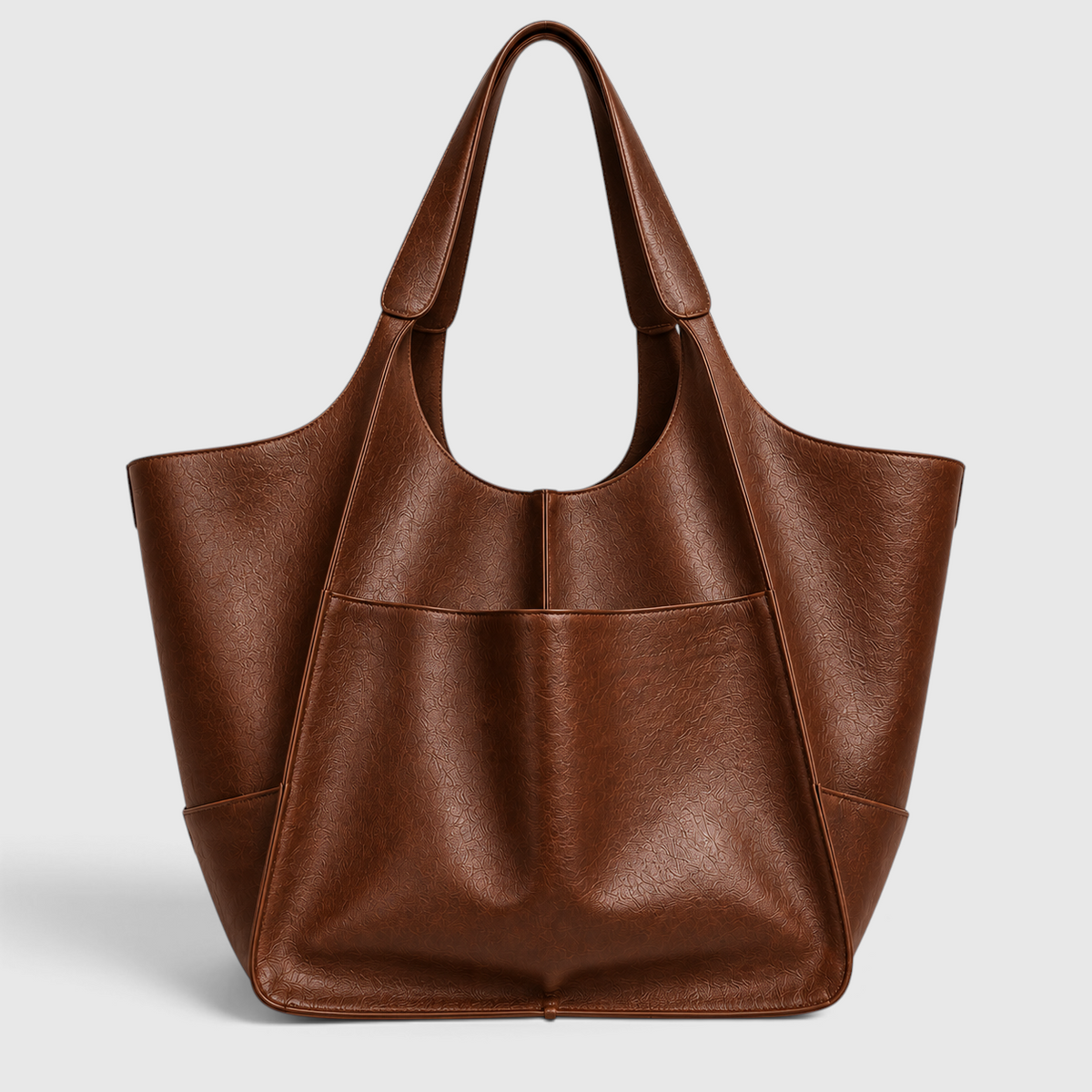 Tote Bag : Vintage Oversized Tote Bag in Coffee Brown van Vandaliamo