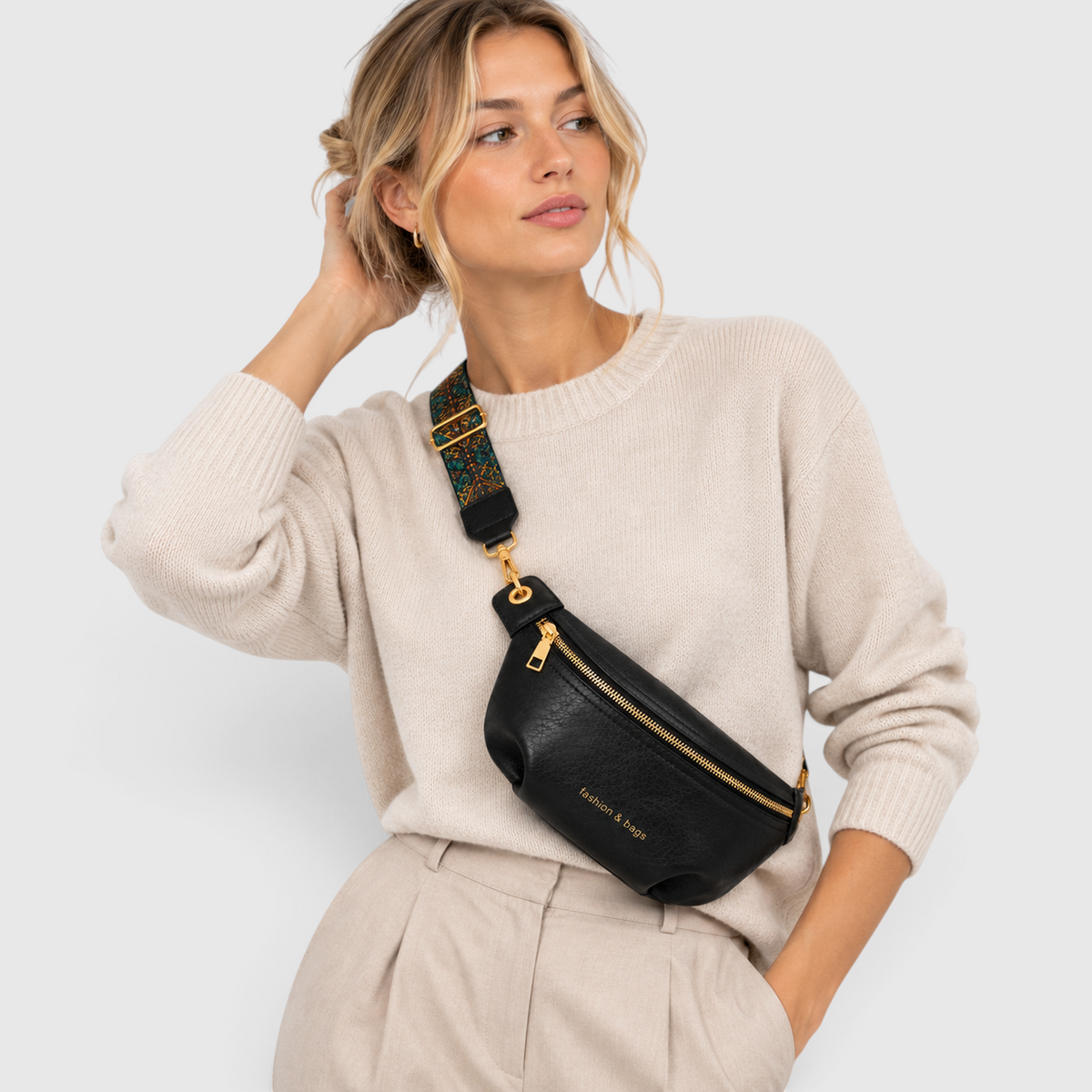 Sling Bag : Trendy PU Leather Sling Bag with Wide Strap – Perfect for Everyday Use in van Vandaliamo