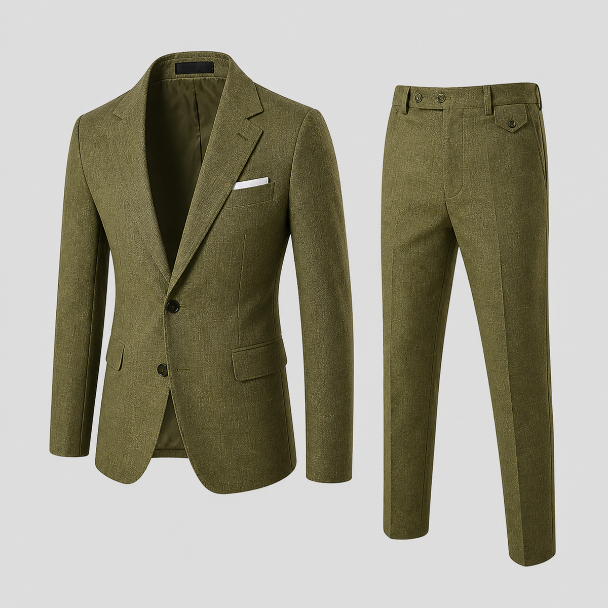 Suit : Men's 2-Piece Suit - Slim-Fit Polyester Blazer & Trousers Elegant in van Vanda Liamo