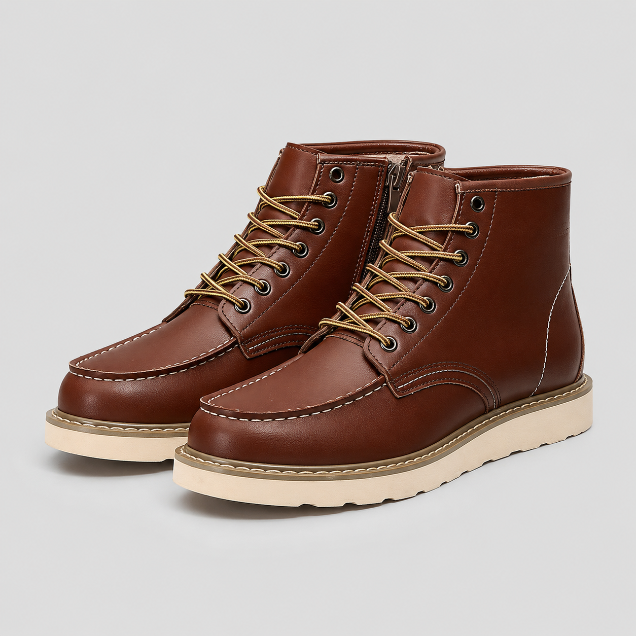 Men's Classic Lace-Up Boots - Durable, All-Day Comfort