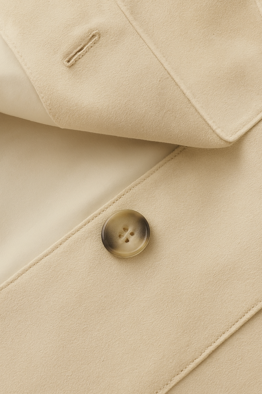 Jacket : Women's Beige Crew Neck Jacket in van Vanda Liamo