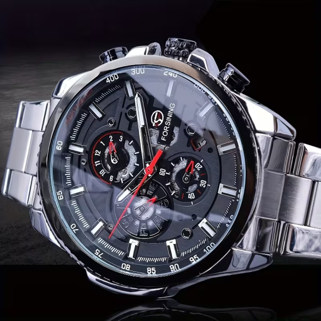 Watch : Men's Automatic Mechanical Watch in Silver van Vandaliamo