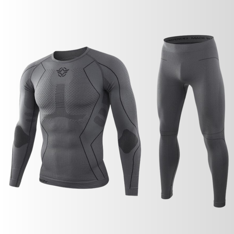 Thermal Wear : Men's Thermal Base Layer Set - Seamless, Moisture-Wicking in Grey van Vanda Liamo