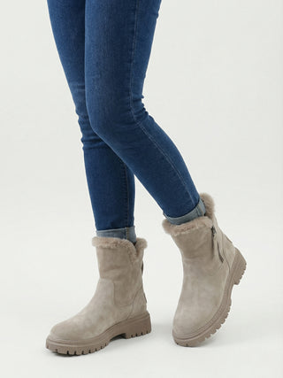Women's Apricot Waterproof Insulated Snow Boots - Warm & Anti-Slip Winter Footwear