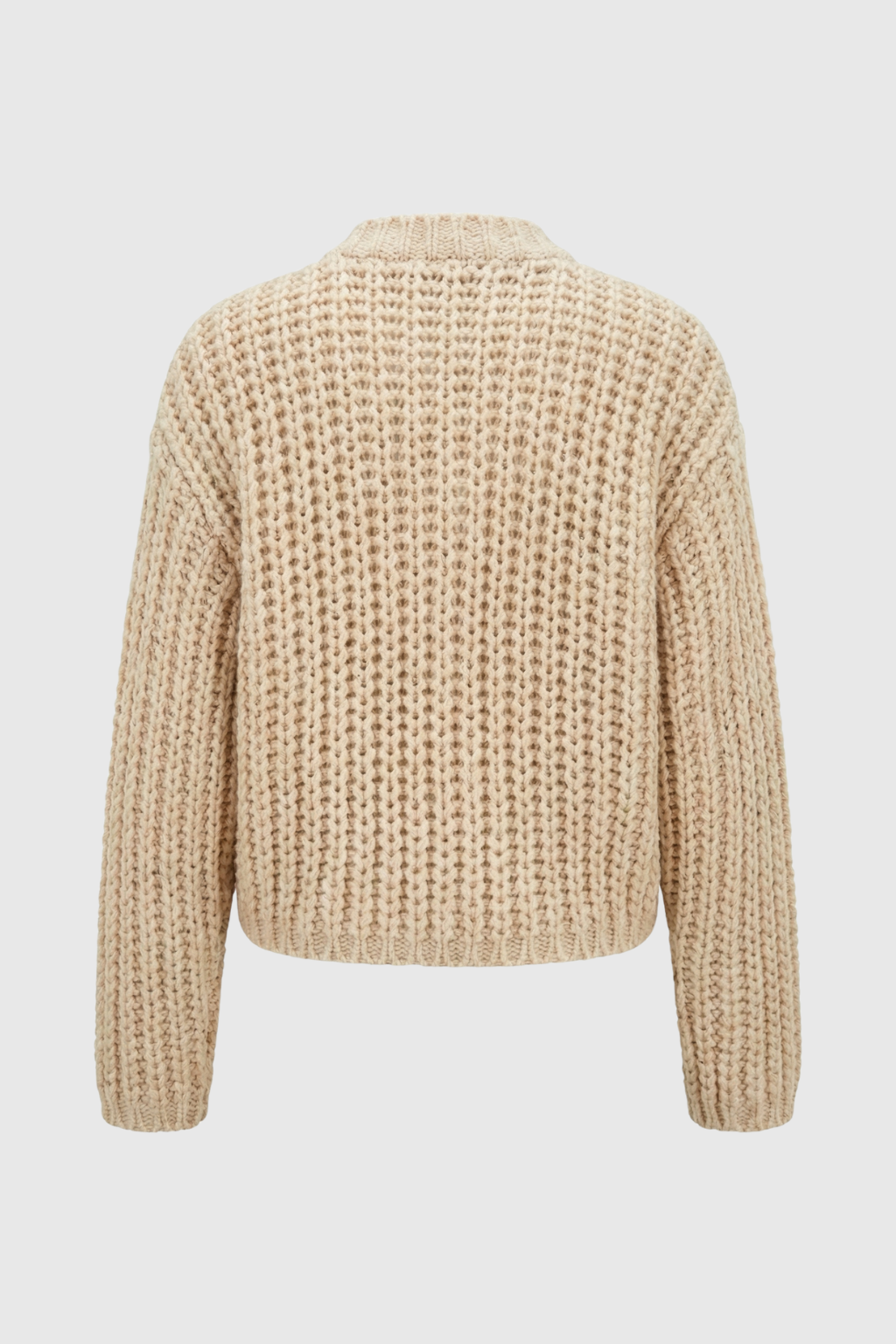 Cardigan : Women's Beige Knit Cardigan in van Vanda Liamo