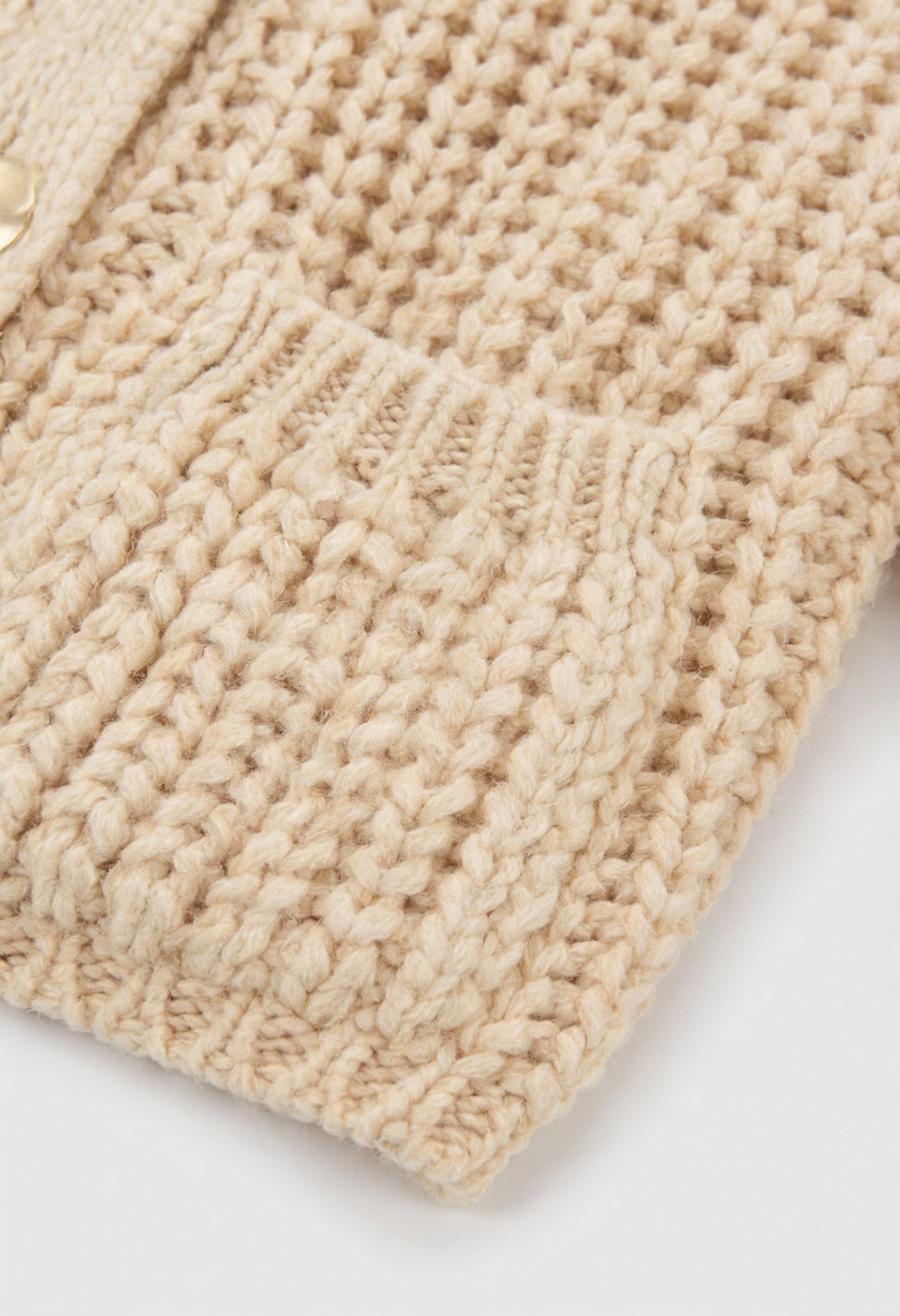 Cardigan : Women's Beige Knit Cardigan in van Vanda Liamo