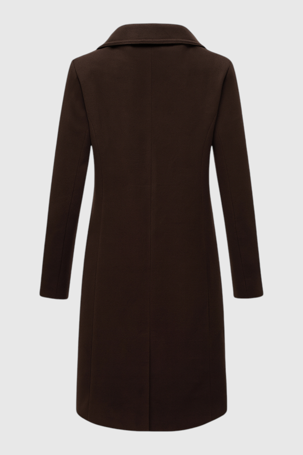 Coat : Women's Trench Coat - Classic Brown Cotton Blend for All-Season Wear in van Vanda Liamo