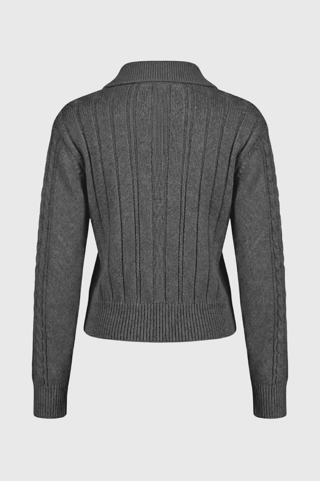 Cardigan : Women's Casual Dark Gray Knit Cardigan in van Vanda Liamo