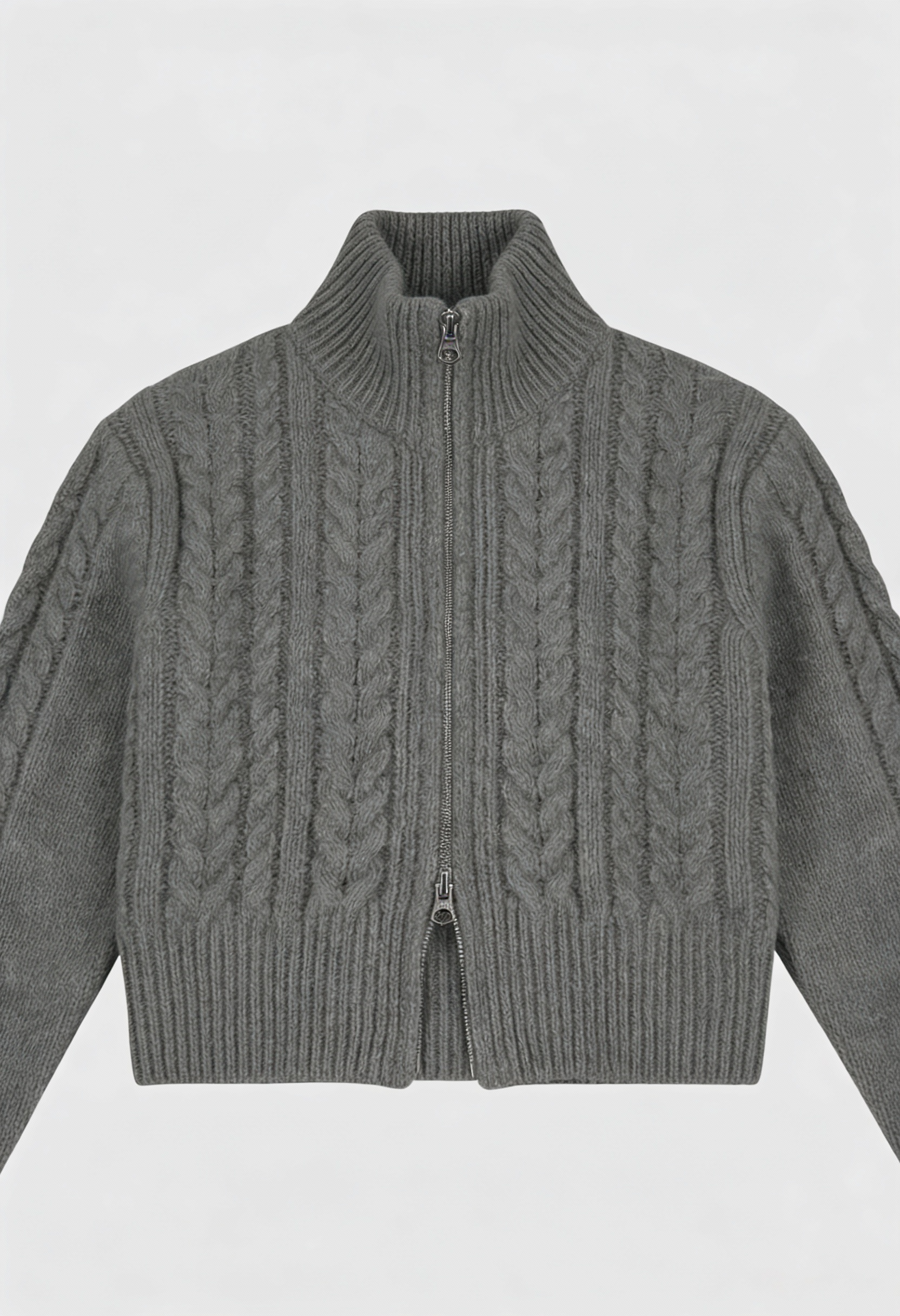 Cardigan : Women's Casual Dark Gray Knit Cardigan in van Vanda Liamo