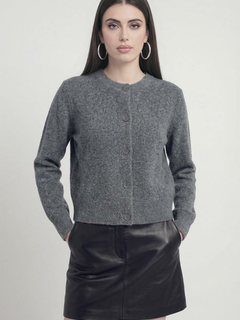 Women's Casual Gray Knit Cardigan