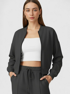 Women's Casual Gray Sweatshirt Pants Set