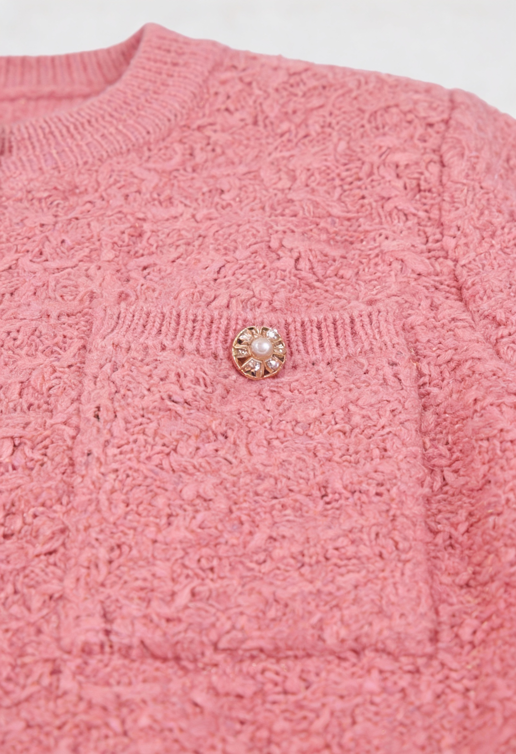 Cardigan : Women's Casual Pink Knit Cardigan in van Vanda Liamo