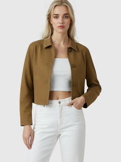 Women's Suede Casual Jacket - Soft & Stylish Outerwear