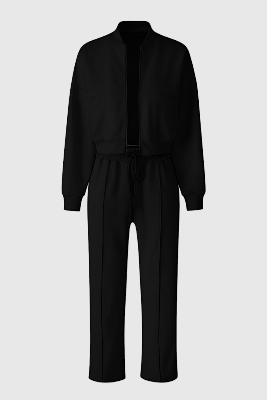 Women's Set : Women's Casual Black Sweatshirt Pants Set in Black van Vanda Liamo
