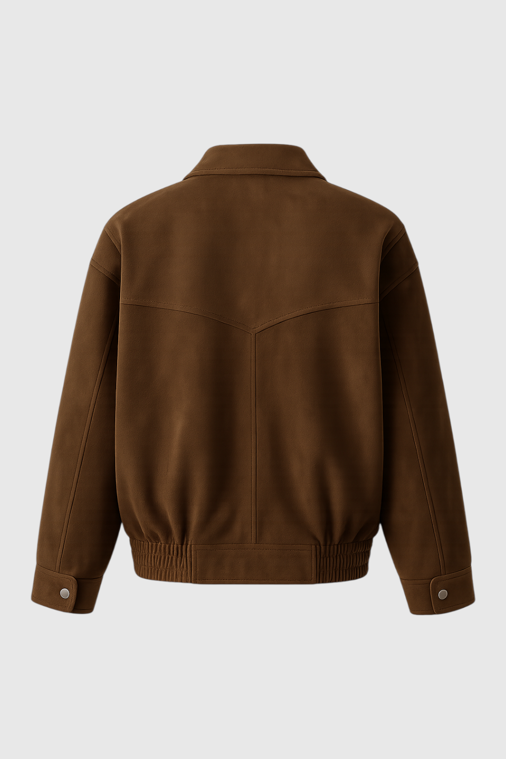 Jacket : Women's Dark Brown Suede Bomber Jacket - Classic Fit, Premium Leather in van Vanda Liamo