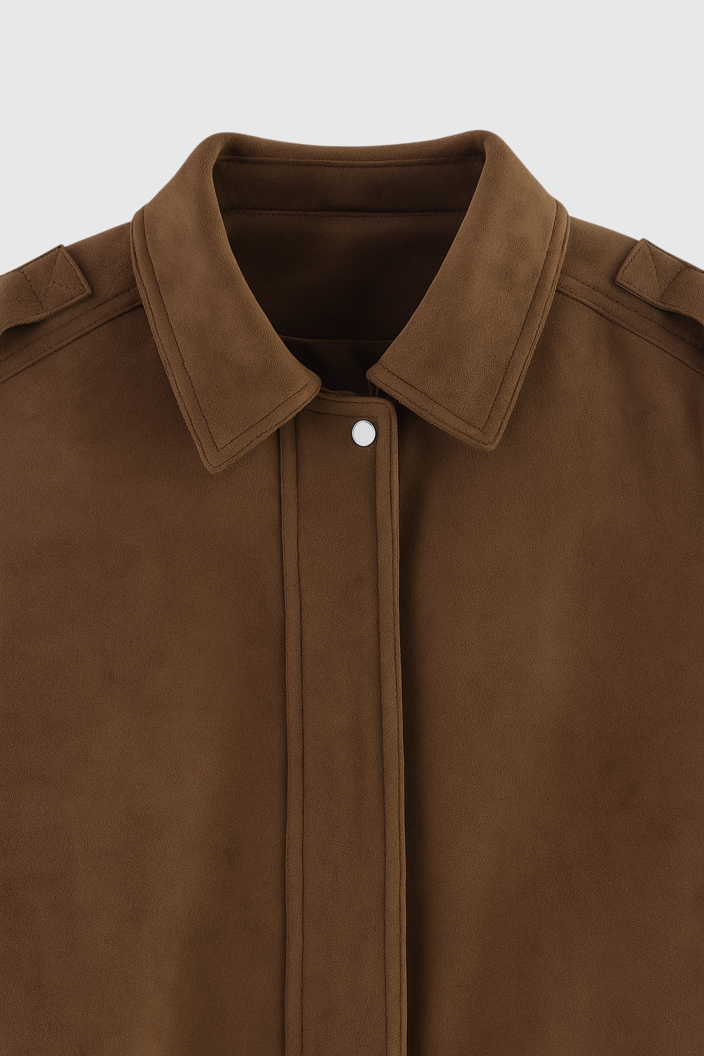Jacket : Women's Dark Brown Suede Bomber Jacket - Classic Fit, Premium Leather in van Vanda Liamo