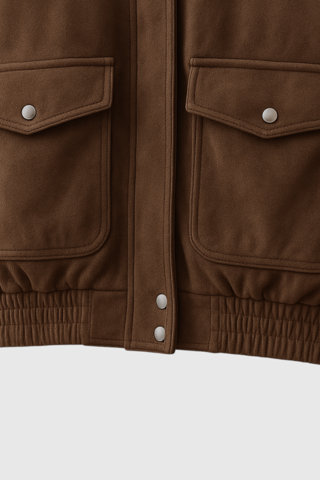 Jacket : Women's Dark Brown Suede Bomber Jacket - Classic Fit, Premium Leather in van Vanda Liamo