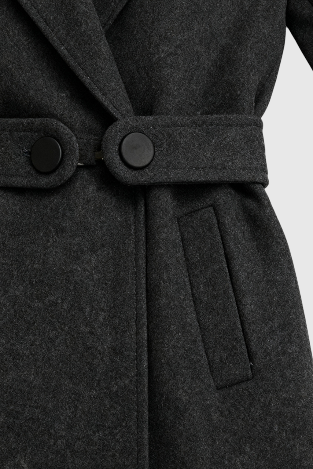 Coat : Women's Dark Gray Mid-Length Winter Coat in van Vanda Liamo
