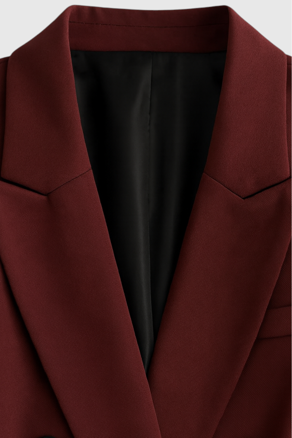 Coat : Women's Blazer - Burgundy Long Sleeve Professional Jacket in van Vanda Liamo