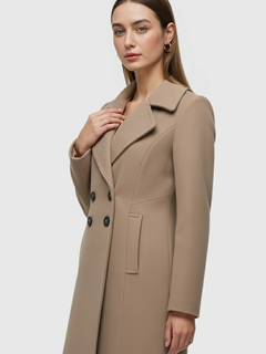 Damski khaki płaszcz trench