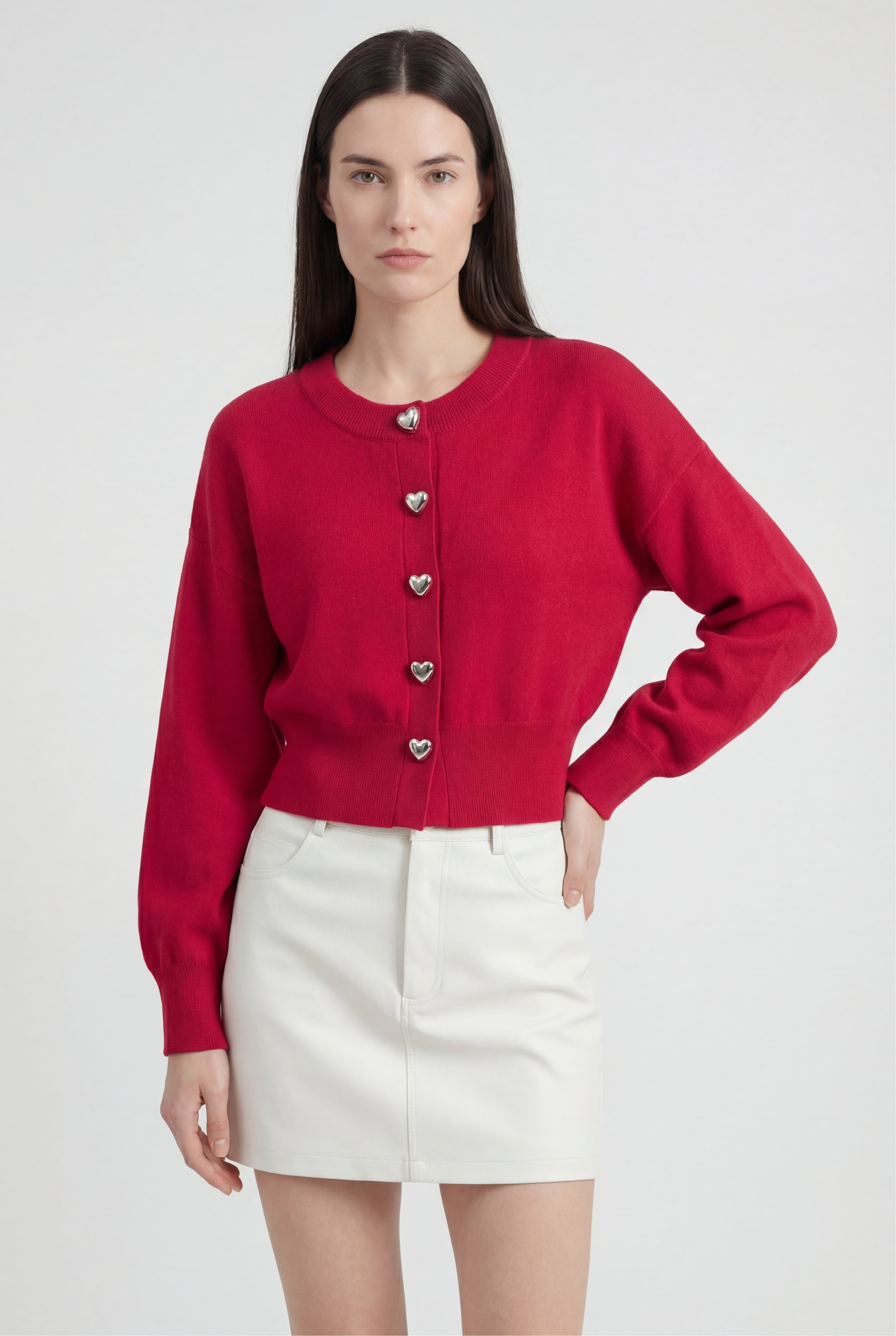 Cardigan : Women's Knit Cropped Cardigan Sweater - Soft & Stylish Button-Front Cardigan in van Vanda Liamo
