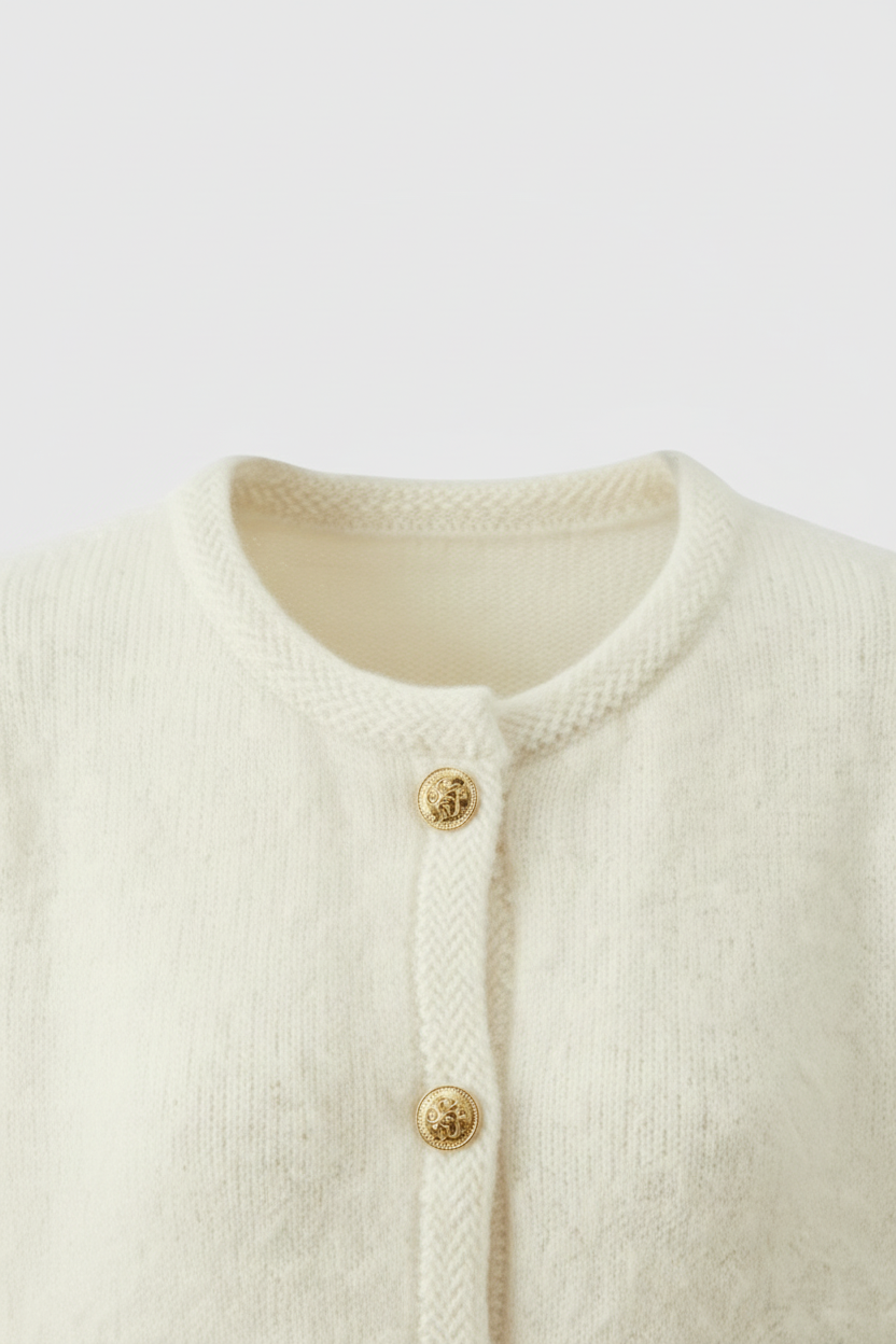 Cardigan : Women's White Cardigan in van Vanda Liamo