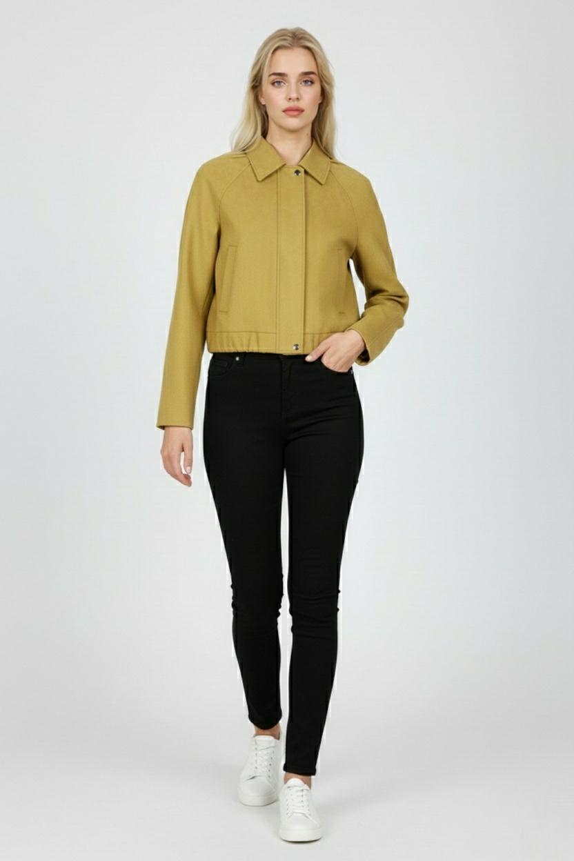 Jacket : Women's Yellow Winter Jacket in van Vanda Liamo