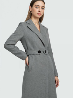 Women's Gray Mid-Length Winter Coat