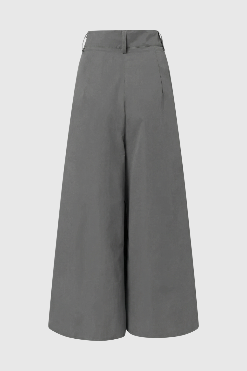 Pants : Women's Gray High-Waisted Palazzo Pants - Flowy Wide Leg Casual Trousers in van Vanda Liamo