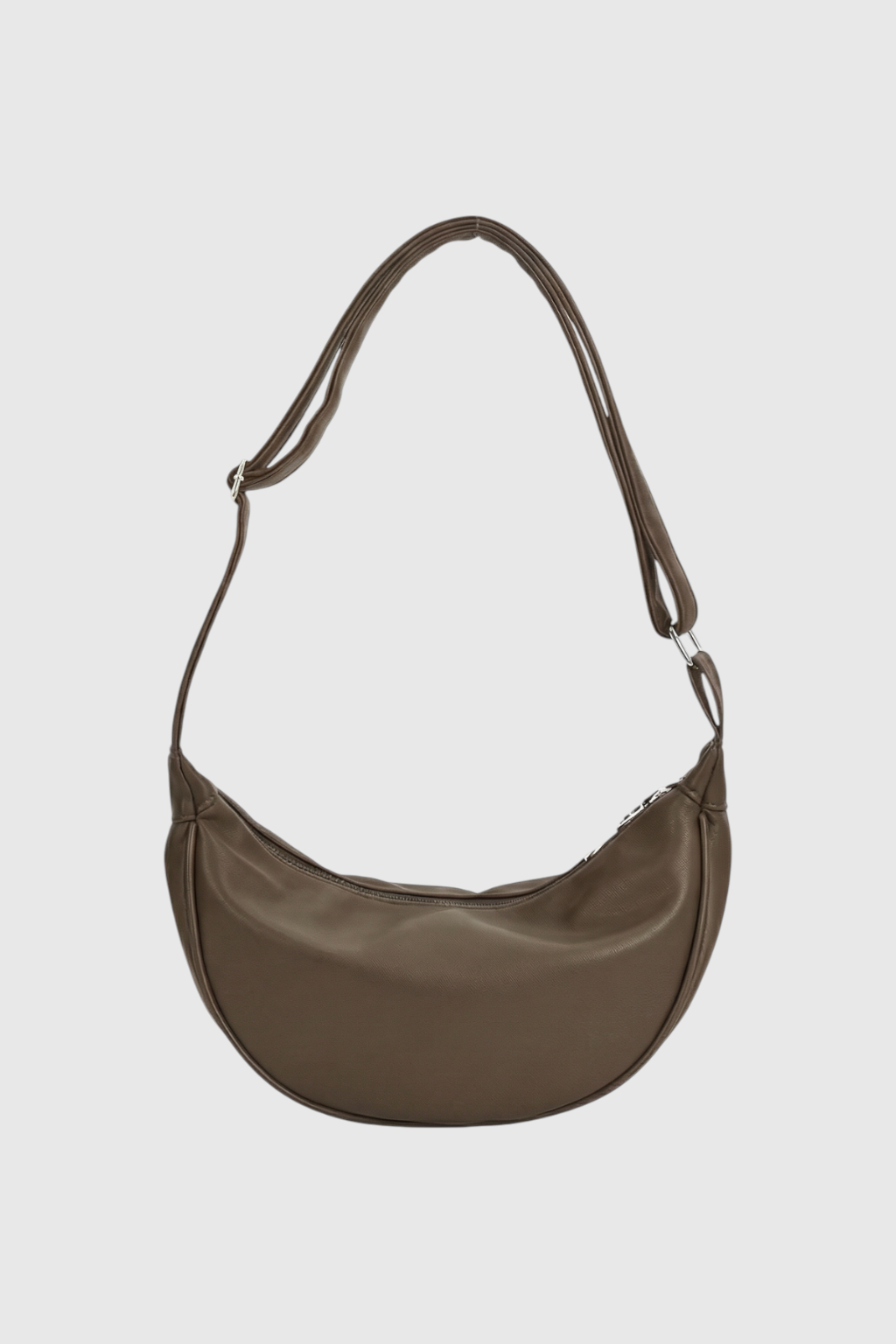 Handbags : Women's Black Faux Leather Hobo Shoulder Bag with Adjustable Strap in Taupe Regular van Vanda Liamo