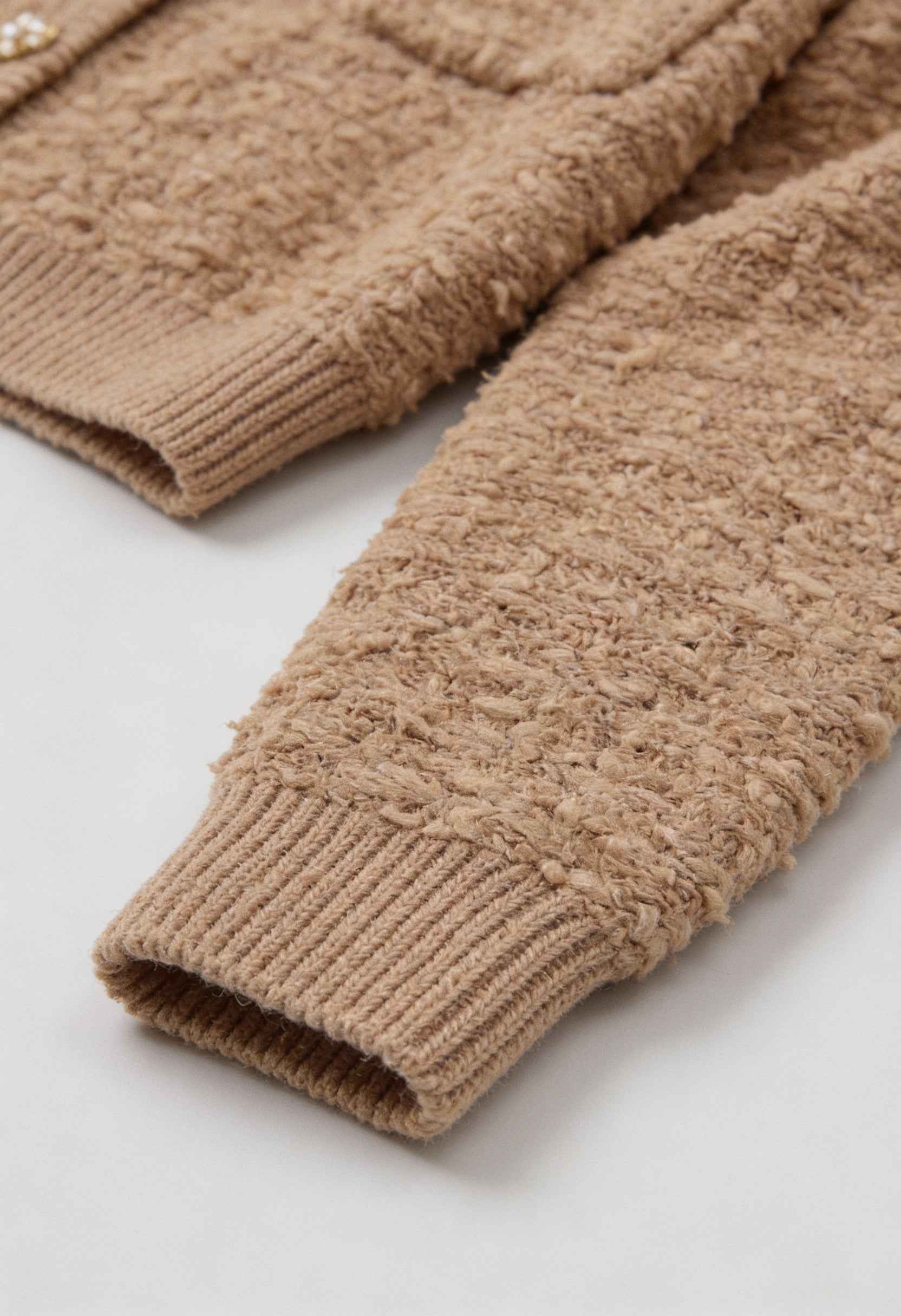 Cardigan : Women's Khaki Knit Cardigan in van Vanda Liamo