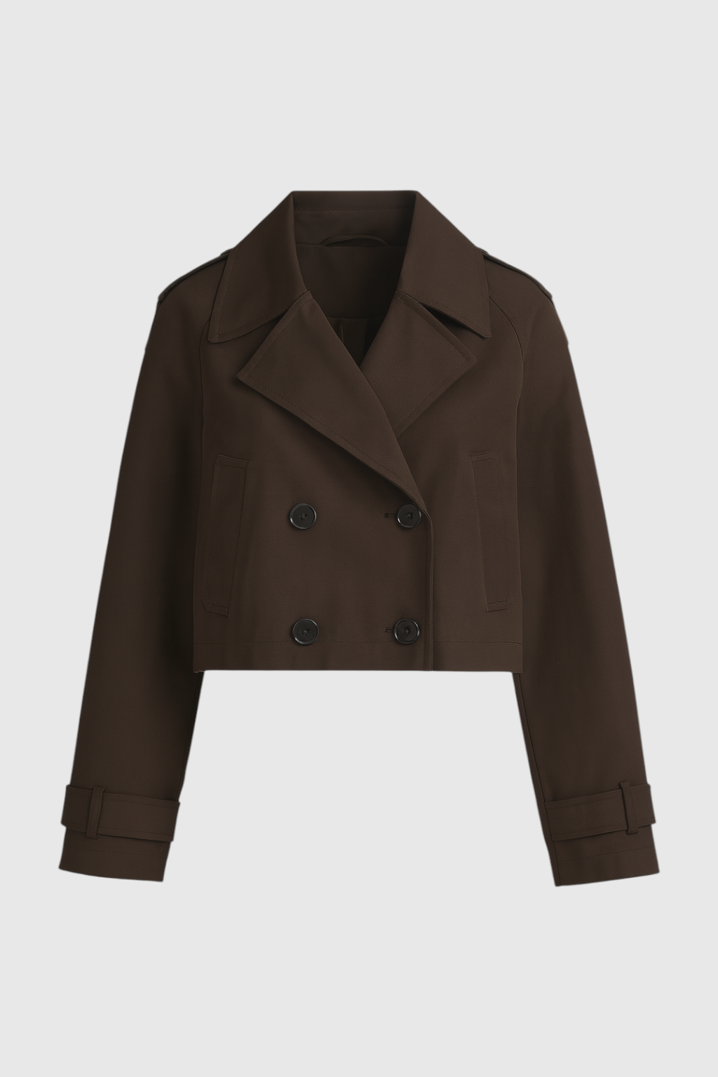 Jacket : Women's Brown Short Windbreaker Coat in Brown van Vanda Liamo