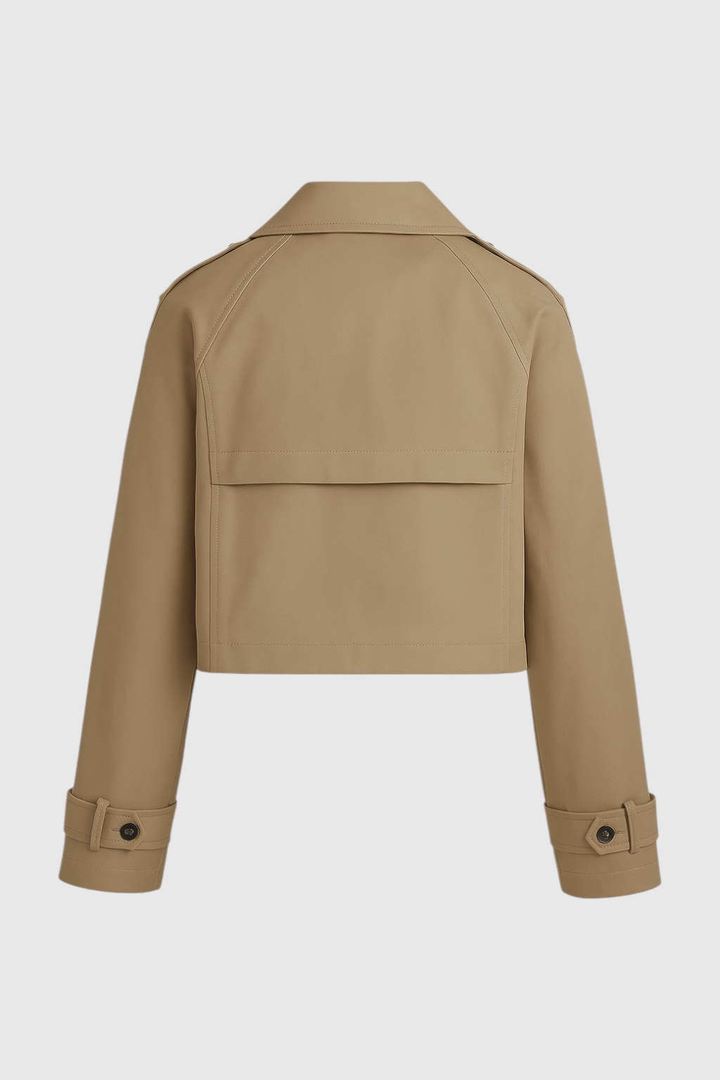Jacket : Women's Khaki Cropped Windbreaker Jacket - Lightweight & Stylish in van Vanda Liamo