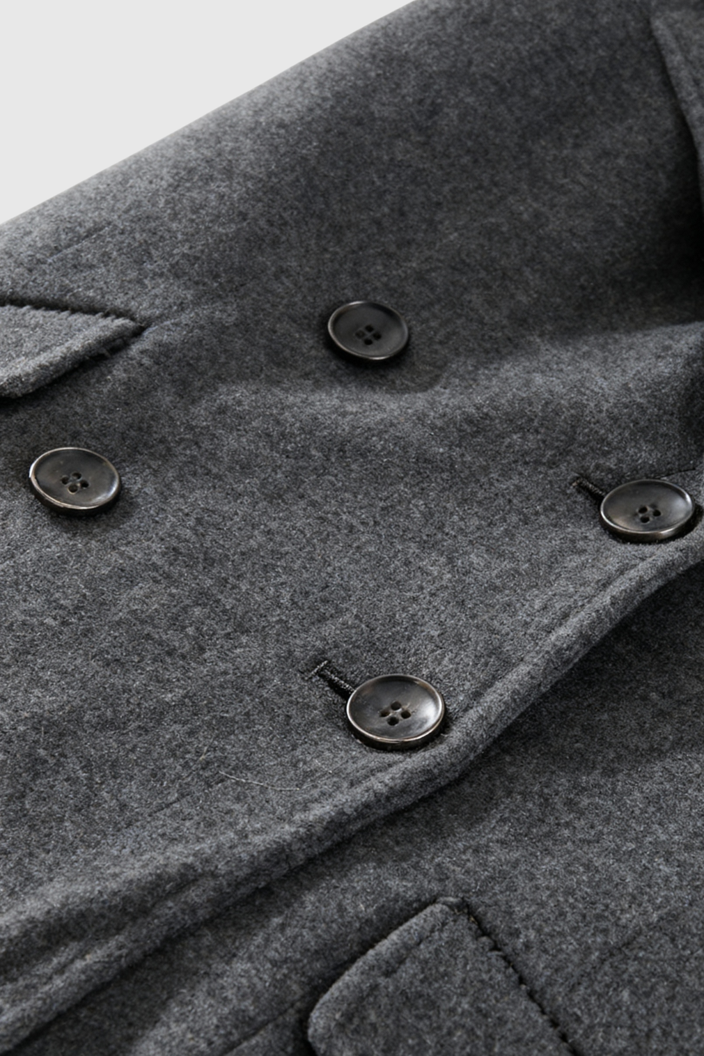 Coat : Women's Long Dark Gray Winter Coat with Fold-Over Collar in van Vanda Liamo