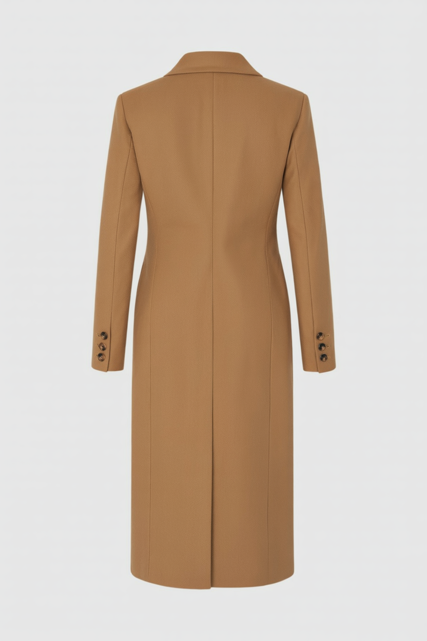 Coat : Women's Long Khaki Winter Coat in van Vanda Liamo