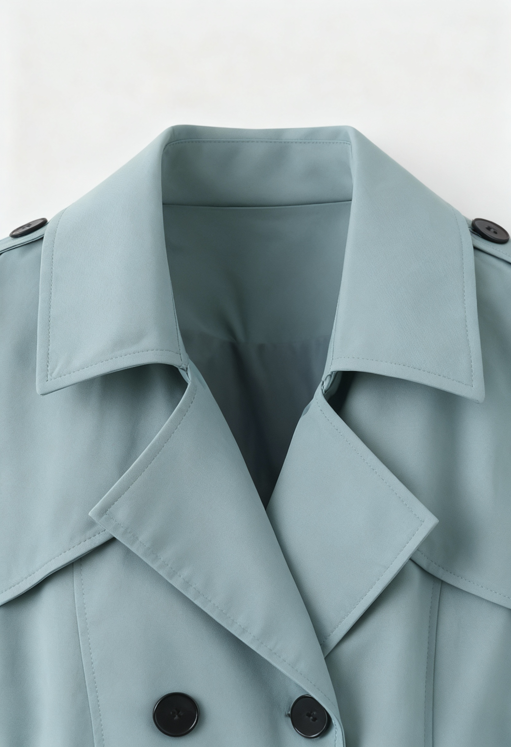 Coat : Women's Light Green Belted Trench Coat - Classic Mid-Length Spring Outerwear in van Vanda Liamo